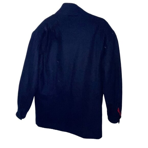 Rick Pallack Mens Field Jacket Size 46 Blue Wool Blend Button Front Closure - Picture 2 of 16